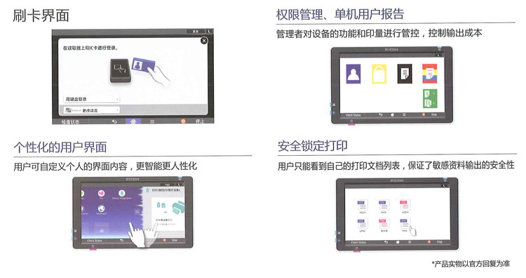 理光黑白IM 8000數(shù)碼復(fù)印機刷卡認證功能